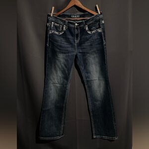 Grace Women's Midnight Blue Boot Cut Jeans